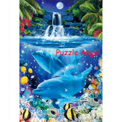 海豚神聖海洋（Maria）1000塊砌圖, Kaleido印刷, size:49x72cm