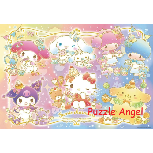 Sanrio 角色閃粉點心時間（Sanrio）1000塊砌圖, size:49x72cm
