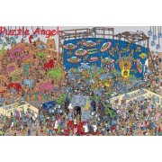WHERE'S WALLY? 威利在哪裡?  恐龍、外星人、幽靈（尋找牆）1000片拼圖, size:49x72cm