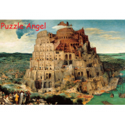 巴別塔 1000 塊迷你版拼圖, 油畫面, 世界最小, size:26x38cm