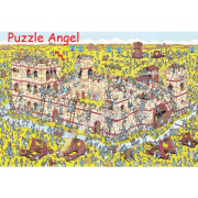 WHERE'S WALLY? 尋找威力利:十字軍的失敗迷你1000片拼圖, 世界極小, size:26X38cm