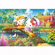  Hello Kitty 的花卉小屋（Sanrio）1000塊砌圖, size:49x72cm