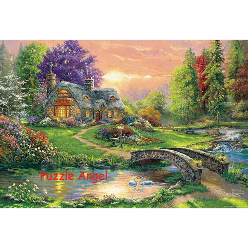 Sweetheart Retreat I（Thomas Kinkade）1000塊油畫面砌圖,  size:49x72cm