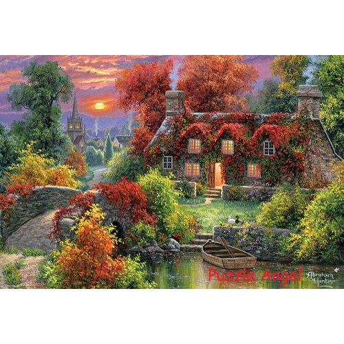 A Place To Be Still（Abraham Hunter）1000塊油畫面砌圖,  size:49x72cm