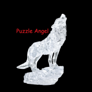 銀狼 （水晶拼圖） 37  塊, size:寬4.3×高11×深10cm