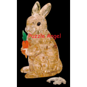 兔子棕色（水晶拼圖）43塊, size:寬9.5×高17.5×深4.8cm