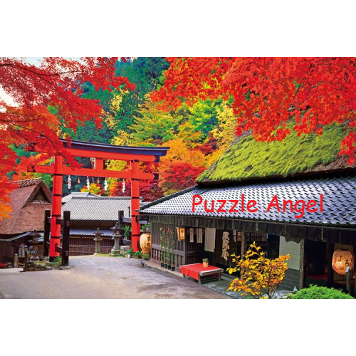 風景-秋染 茶館和鳥居1000塊砌圖, size:49x72cm