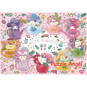 Sanrio 角色花茶壺（Sanrio） 600 塊拼圖, size：38×53cm