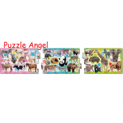 動物拼圖（3合1砌圖） 8+12+16塊, size:16.5×74cm（3件連接時）