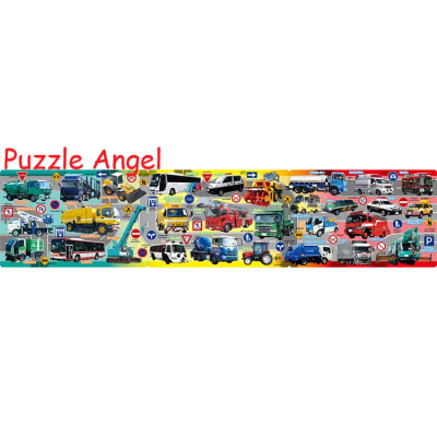 車（3合1砌圖）18+24+32塊, size:16.5×74cm（3件連接時）