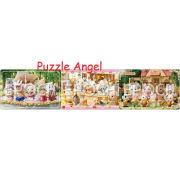 森林家族（3合1砌圖） 10+15+20塊, size:16.5×74cm（3件連接時）