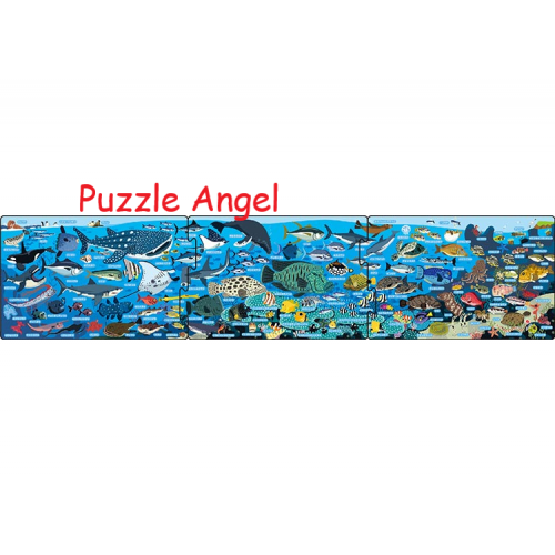 海的和服（3合1砌圖） 18+24+32塊, size:16.5×74cm（3件連接時）