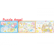 Penpen 水果假期（3合1砌圖） 10+15+20塊, size:16.5×74cm（3件連接時）