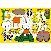 Miffy Animal（Miffy）15塊砌圖 , 成品尺寸 26×37.5cm