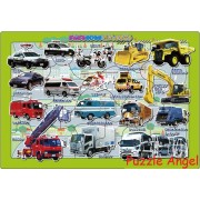 Ganbaru 車輛20塊砌圖 , 成品尺寸 26×37.5cm