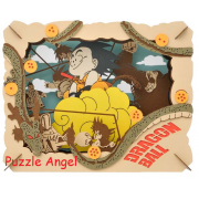 立體紙砌圖-少年悟空七龍珠, size:高8×寬10×深4.2cm