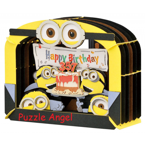 立體紙砌圖-Minions, size:高8×寬10×深4.2cm