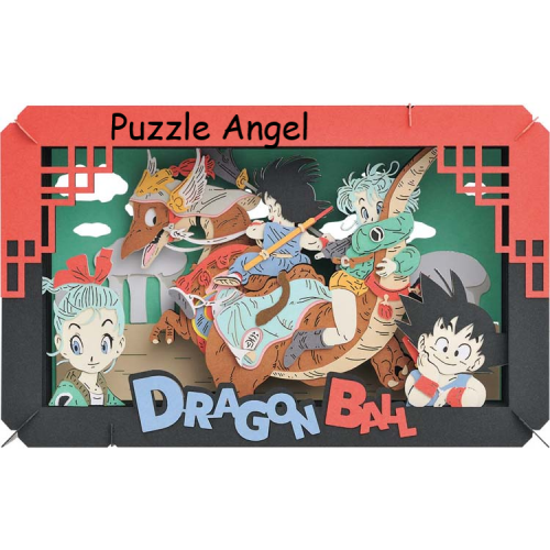 立體紙砌圖-悟空與布爾瑪歷險記（七龍珠) , size:高10×寬16×深4.2cm