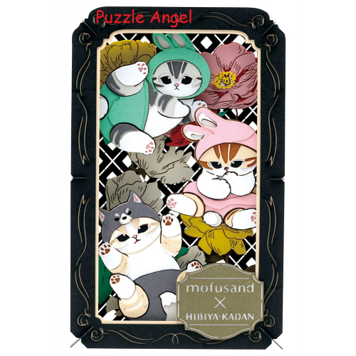 立體紙砌圖-紙劇場 × 日比谷 卡丹 冬季（2）mofusand 鯊魚貓, size:高16×寬10×深4.2cm