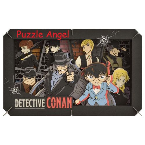 立體紙砌圖-黑衣組織（名偵探柯南）, size:高10×寬16×深4.2cm