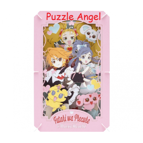 立體紙砌圖-Futari is 光之美少女 Max Heart, size:高16×寬10×深4.2cm