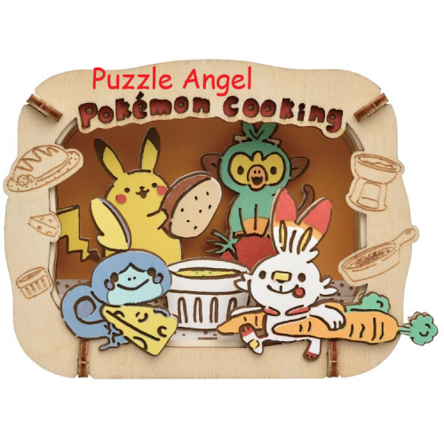 立體紙砌圖-Pokemon Cooking 木製品, size:高6.2×寬8.5×深3.6cm