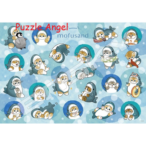 鯊魚貓全 （mofusand） 1000 塊拼圖, size:51x73.5cm