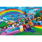 色彩世界 （MINECRAFT）300 塊砌圖, 環保植物膠質地, size:26x38cm