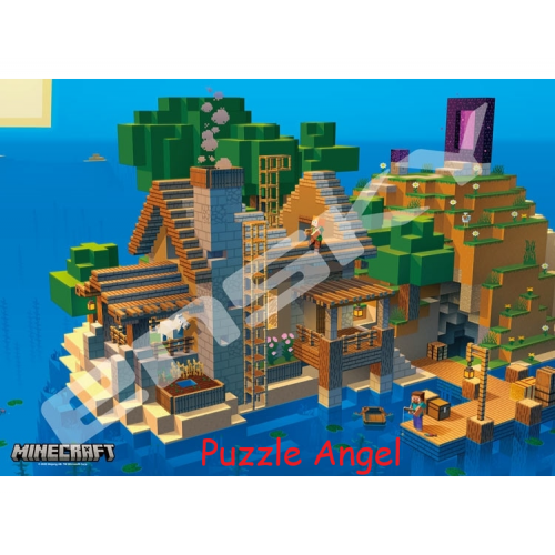 海灘小屋 （Minecraft）500 塊拼圖, size:38x53cm