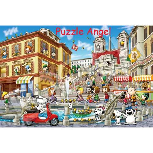 史努比在羅馬（Snoopy）1000 塊拼圖, size:50x75cm