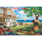 Sea Garden Cottage（Chuck Pinson）1053 塊, 世界最小迷你版砌圖 , size:26x38cm