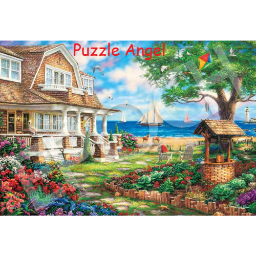 Sea Garden Cottage（Chuck Pinson）1053 塊, 世界最小迷你版砌圖 , size:26x38cm