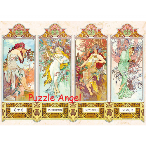 季節流動（Mucha）名畫創作2000 塊, 世界最小迷你版砌圖 , size:38x53cm