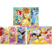 迪士尼公主 ~故事的開始~ （3合1砌圖） 42+56+63塊, size:18.2x25.7cm