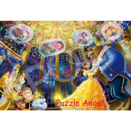 情感故事系列 美女與野獸（美女與野獸） 300 塊, 裝飾貼紙砌圖, size:26x38cm