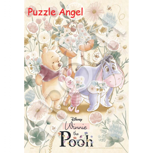 小熊維尼 -在草地花園裡-（小熊維尼）（Winnie the Pooh）300 塊, 裝飾貼紙砌圖, size:26x38cm