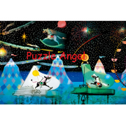 星空搖馬夢（藤城清治）1000塊, 夜光砌圖, size:50x75cm