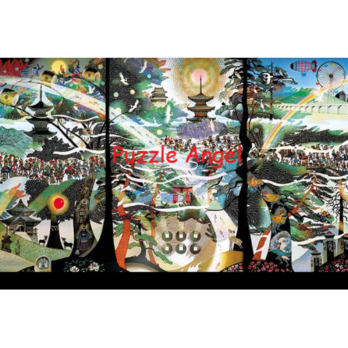 長野市六門金幣之夢（藤城清治）1000塊砌圖, size:50x75cm