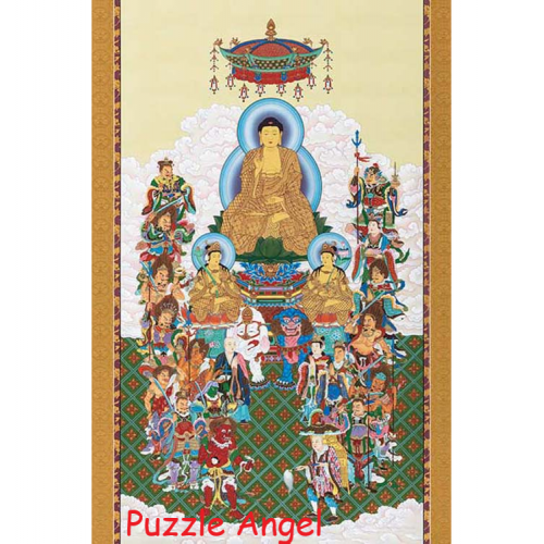 十六善神図 1000塊, size:50x75cm