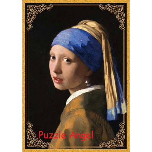 戴珍珠耳環的女孩（Vermeer）108塊, 彩色箔印刷砌圖 , size:18.2x25.7cm
