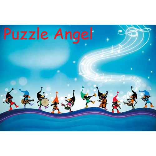 Elf's Music Band（藤城清治）300塊, 夜光砌圖, size:26x38cm