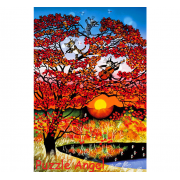 楓木（藤城清治）300塊砌圖, size:26x38cm