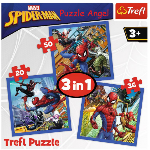 Spider-man（3合1砌圖） 20+36+50塊, size:20x19.5cm