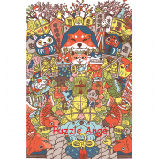 京田創造(貓狗吉祥物)童書插畫1000 塊拼圖, size:50x75cm