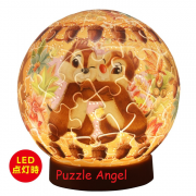 大鼻與鋼牙(Chip and Dale )(燈光球體拼圖) 61塊, size:直徑7.6cm 大鼻與鋼牙(Chip and Dale )(燈光球體拼圖) 61塊, size:直徑7.6cm