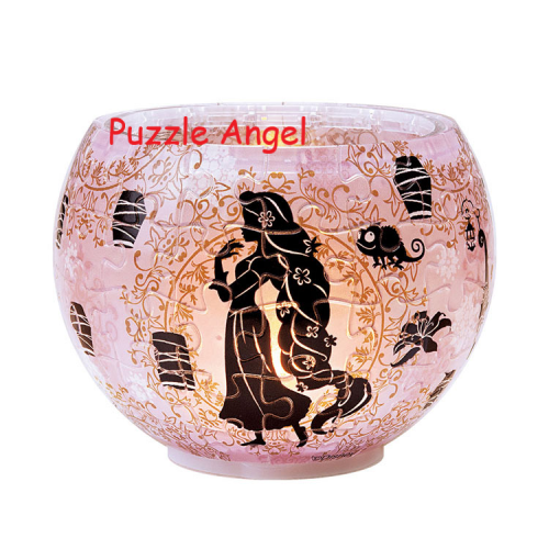 剪影 -長發公主（立體碗形砌圖燈） 80 塊, 成品尺寸:直徑 10 cm×高 7 cm