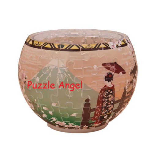 舞妓（立體碗形砌圖燈） 80 塊, 成品尺寸:直徑 10 cm×高 7 cm