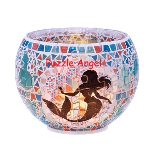 玻璃馬賽克 -Ariel（立體碗形砌圖燈） 80 塊, 成品尺寸:直徑 10 cm×高 7 cm