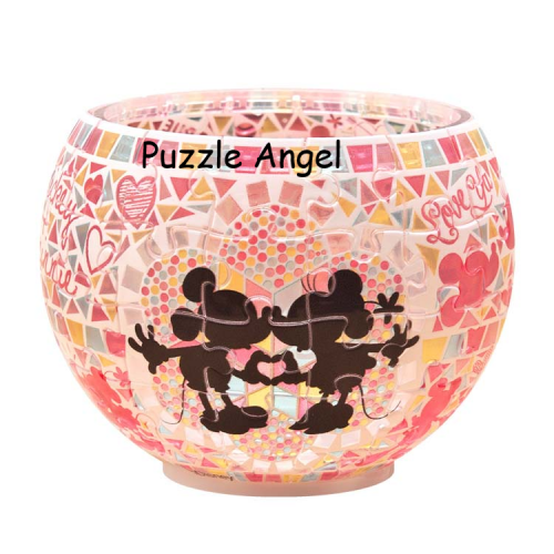 玻璃馬賽克 -米奇與米妮（立體碗形砌圖燈） 80 塊, 成品尺寸:直徑 10 cm×高 7 cm