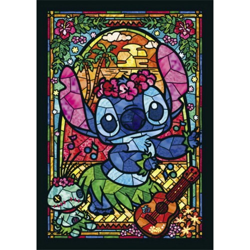 Stitch彩繪玻璃（Lilo & Stitch）266 塊, 透明彩繪砌圖, size:18.2x25.7cm